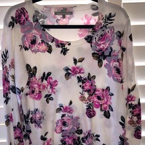A floral sweater